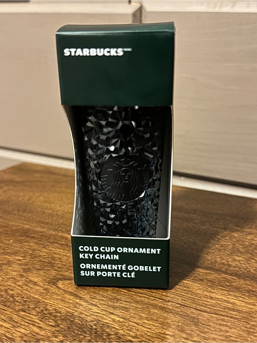 Starbucks Black Textured Cold Cup Ornament Keychain